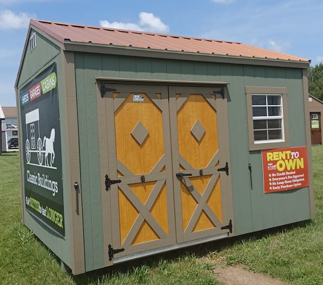 Garden Shed 10 x 12 -Finance as low as $55 mo. (WAC). Other payment options include Rent to Own or Cash.